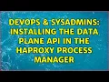 DevOps SysAdmins Installing the Data Plane API in the HAProxy Process Manager 2 Solutions
