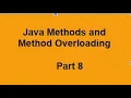 java methods and method overloading Part 8