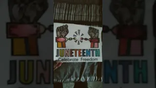 Here I colored in this Juneteenth coloring page