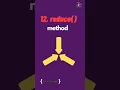 12 reduce method - Array methods in JavaScript Part-12 JavaScript Tutorial in 1 minutes