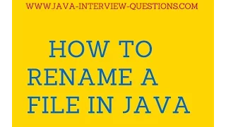 How to rename a file in java