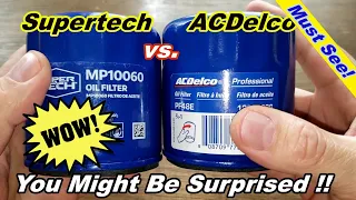 Walmart Supertech MP10060 Oil Filter Cut Open vs ACDelco PF48E Oil Filter Cut Open
