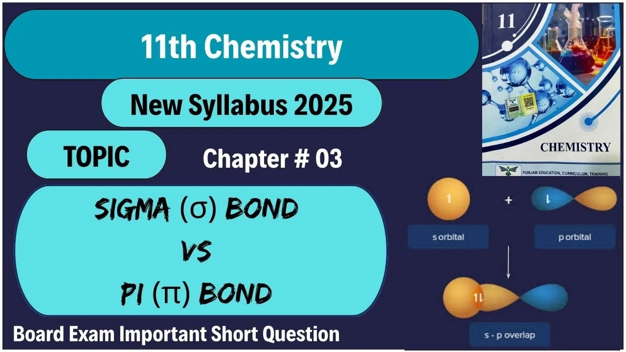 Sigma (σ) and Pi (π) Bonds | Concept, Formation & Key Differences | Class 11/12 Chemistry