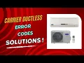 Carrier Ductless Error codes Solutions