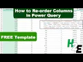 How to Re-order Columns in Power Query