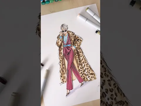 Miranda’s Return 👠 #fashionillustration #copicmarkers #asmr #drawing