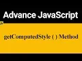 What is Computed Style and getComputedStyle Method in JavaScript Hindi