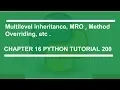 Multilevel inheritance MRO Method Overriding Python tutorial 200