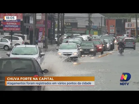 Chuva causa alagamentos em diferentes pontos de Florianópolis