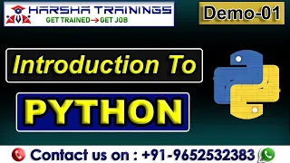 Python Demo 01 Introduction to Python Programming Python Tutorial for Beginners