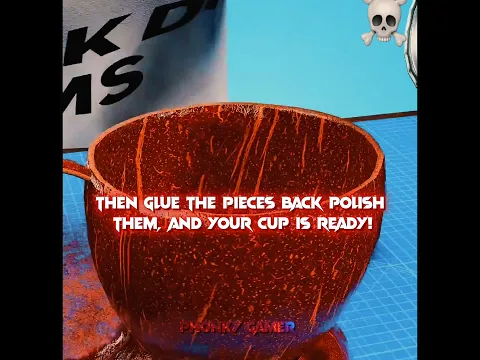 Coconut Tea Cup Made In Home 🥶🥵#shorts #viral #edit