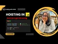 Hoisting in JavaScript var let const Temporal Dead Zone Explained JS Interview Questions