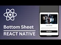 How to Create Bottom Sheet in React Native