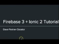 Firebase with Ionic2 Tutorial 1 Introduction and Installation