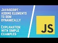 How to add elements to DOM dynamically using javascript - createElement method