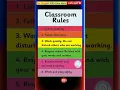 Rules of classroom