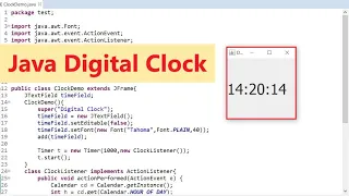 Digital clock in java How to make digital clock in java Programmer land