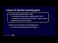 Python Challenge for ALL Lesson 23 Number guessing game