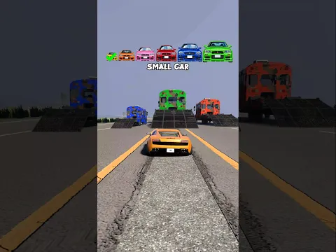 Truck vs Big & Small Lamborghini