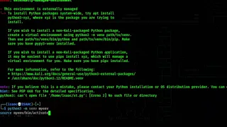 Externally Managed Environment error fixed pip Kali Linux
