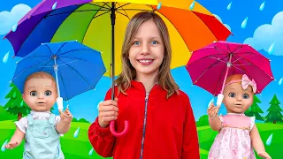 Canción infantil "Lluvia, lluvia, vete ya" | colores en español | Rain rain go away | Alex y Nastya