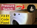 Fixed F3 E1 code with pressure hose and switch on a whirlpool washer model number WFW75HEFW0
