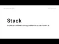 IMPLEMENTASI STACK DENGAN ARRAY DAN ARRAYLIST