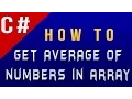 How to Get Average of Numbers in Array in C Csharp