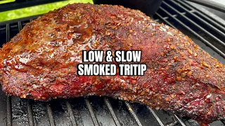 Smoked Tri Tip On Pit Boss Pellet Grill Oak Hickory Maple Blend Maritime Madness Rub 