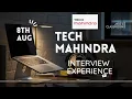 Tech Mahindra Interview Experience Technical HR Round Questions Explained 8th AUG