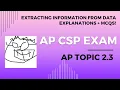 AP CSP Topic 2 3 - Extracting Information from Data