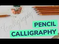 Pencil Calligraphy Tutorial For Beginners FREE Worksheets