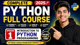 Python Full Course in 2025 Episode 1 - Introduction to Python Programming