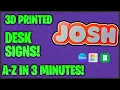 How To Design and 3D Print NAMEPLATES For FREE