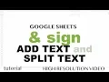 Google Sheets - Ampersand Join Text CONCATENATE Text to Columns LEFT function