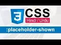 CSS Placeholder-Shown Pseudo Class Tutorial in Hindi Urdu