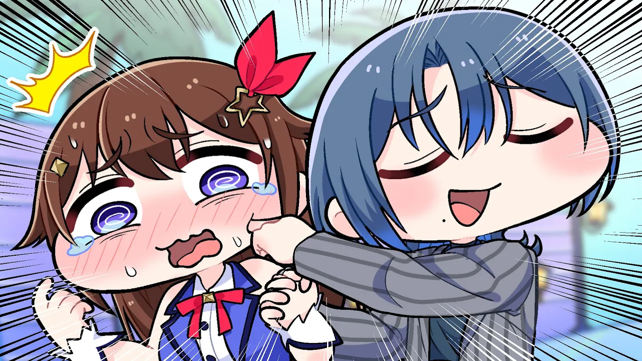 【手描き】ときのそら大先輩だと気付かずイチャついてしまう火威青【こまいぬ/切り抜き/Hololive】
