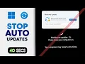 How to Stop Windows 11 Update Permanently Disable Automatic Updates
