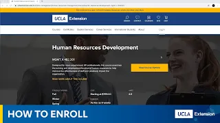 UCLA Extension How to Enroll