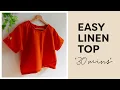DIY Boxy Linen Top Super Easy Beginner Friendly Sewing Tutorial