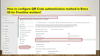 How to configure QR Code authentication method in Entra ID for Frontline workers