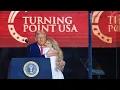 Download Lagu Charlie Kirk memorial service ends with touching embrace between Donald Trump and Erika Kirk