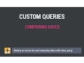 Wordpress Custom Query - Comparing Dates and Making Events List