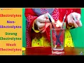 Electrolyte Electrolysis Class 10 Chemistry Strong Electrolyte and Weak Electrolyte