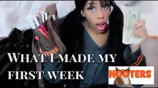 what i made in tips my first week at hooters money count