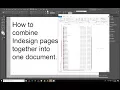 Combining pages into one Indesign document