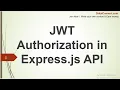 Authorization using JWT token Refresh Token in Express js API Node js