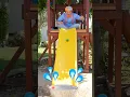 Lagu Sink or Float 💦 down a REAL SLIDE 🛝?! Let's Play! #shorts