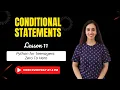Lesson 11 Conditional Statements
