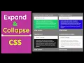 How to Expand Collapse Element using 4 CSS Properties Visibility Opacity Height Display